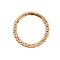 1,2mm Dotted Texture Hinged Segment Clicker Ring