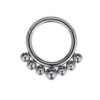 1,2mm Outer Balls Hinged Segment Clicker Ring
