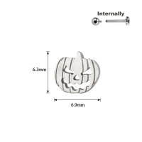 Titanium Jack O Lantern Top for Internally Threaded Labrets