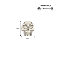 Titanium Skull Top for Internally Threaded Labrets