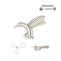 Titanium Hummingbird Top for Internally Threaded Labrets