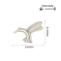 Titanium Hummingbird Top for Internally Threaded Labrets