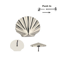 Titanium Seashell Top Threadless Push in Pin
