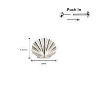 Titanium Seashell Top Threadless Push in Pin