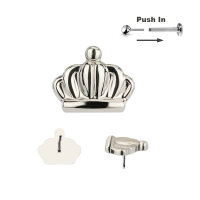Titanium Crown Top Threadless Push in Pin