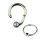 1,2mm Steel Ball CZ Stone Hinged Segment Clicker Ring