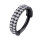 1,2mm Double Lined Jewelled Hinged Segment Clicker Ring 1,2x10mm Black