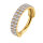 1,2mm Double Lined Jewelled Hinged Segment Clicker Ring 1,2x10mm Gold