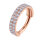 1,2mm Double Lined Jewelled Hinged Segment Clicker Ring 1,2x10mm Rose Gold
