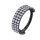 1,2mm Tripple Lined Jewelled Hinged Segment Clicker Ring...