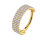 1,2mm Tripple Lined Jewelled Hinged Segment Clicker Ring...