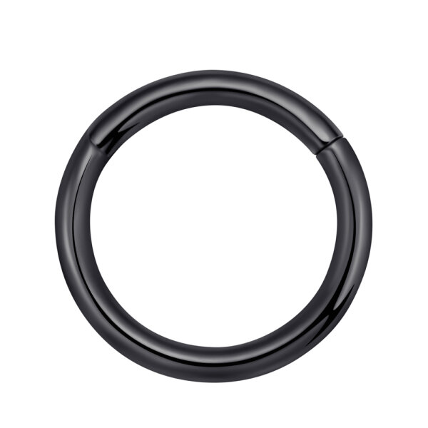 Big Gauge Hinged Segment Clicker Ring 2,5x18mm Black