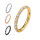 1,2mm Square CZ Stones Hinged Segment Clicker Ring