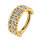 1,2mm Wide Baguette CZ Hinged Segment Clicker Ring