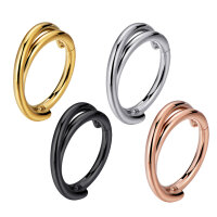 1,2mm Double X Ring Hinged Segment Clicker Ring