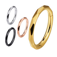 1,2mm Faceted Cut Hinged Segment Clicker Ring