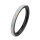 1,2mm Opal Lined Hinged Segment Clicker Ring 1,2x10mm Black