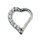 1,2mm Heart Shaped Jewelled Right Hinged Segment Clicker Ring