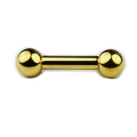 10 Pcs Pack Gold Steel Barbells with Balls