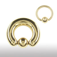 10 Pcs Pack Gold Steel Ball Closure Ring