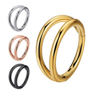 1,2mm Double Hoop Hinged Segment Clicker Ring