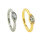 1,2mm Oval Side Stone Hinged Segment Clicker Ring