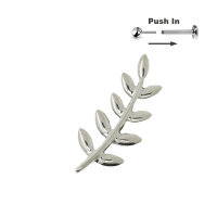 Leaf Branch Threadless Push in Pin